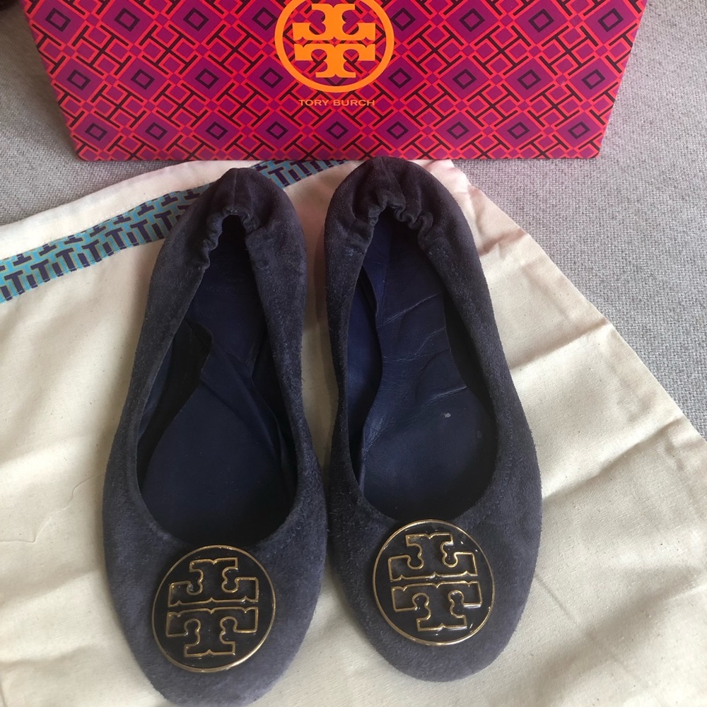 Tory Burch Navy Suede flats - size 8